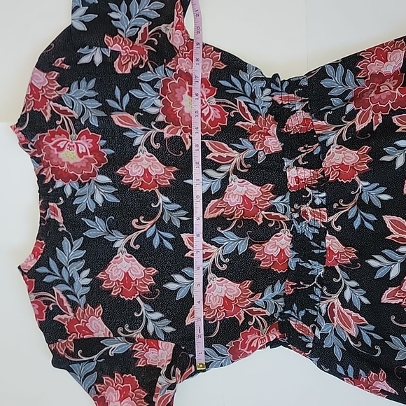 LOFT PAISLEY  SMOCKED FLARE DRESS/ 14. - Picture 7 of 12